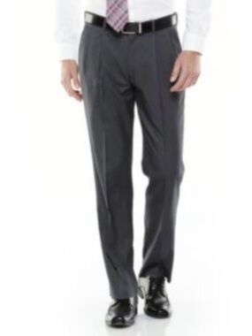 Axist‎ Men's 36/32 Fog Heather Flat Front Dress Pants new with tags